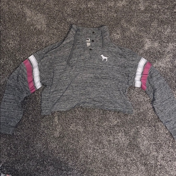 PINK Victoria's Secret Tops - PINK Victoria’s Secret Crop Pull Over Sweatshirt